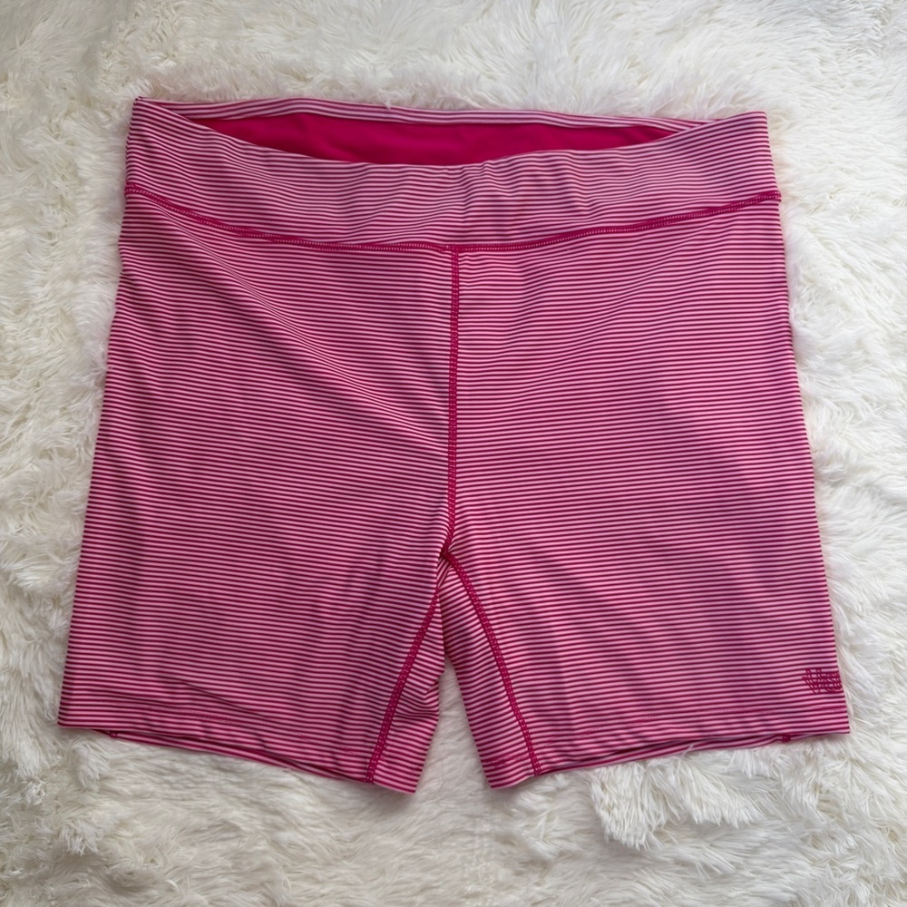 UV Skinz Womens Striped Active Swim Shorts Size 3XL Pink UPF50+ Beach Summer NWT